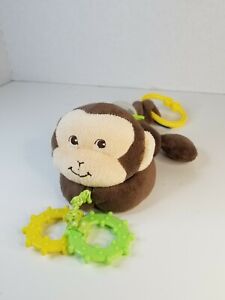 Garanamals Baby Monkey Rattle Teether 12 Inch Plush Stuffed Animal Toy Gift