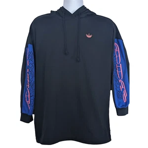 Women's Size XS Adidas Originals Pullover Hoodie Oversized Embroidered Graphics - Picture 1 of 4