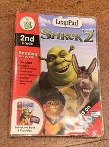 Leap Frog LeapPad Shrek 2 Second Grade Reading Storybook New - Picture 1 of 8