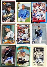 Various Milwaukee Brewers Signed Cards All Years Brands FREE Ship YOU PICK