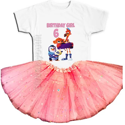 T.O.T.S. Party 6th Birthday Pink Tutu Outfit Personalized Name option - Image 1 of 4