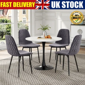 Small Dining Table & 2/4 Chairs Set Breakfast Kitchen Office Living Room Seater - Picture 1 of 22
