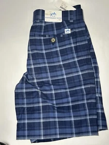 NWT Southern Tide Shorts Mens 30 Blue Plaid Boardwalk Golf NEW - Picture 1 of 2