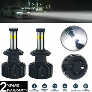 2x H7 White LED Headlight Bulb Kits 6-Sides COB 72W For Hyundai Sonata 2014-2011 - Picture 1 of 10