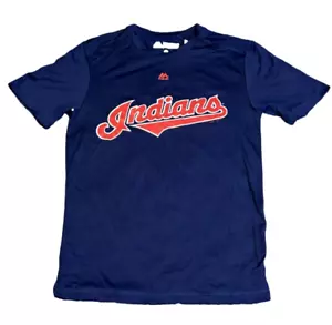 Cleveland Indians T-Shirt Herren Small Tee Blau Majestic MLB Baseball Cool Base - Bild 1 von 4