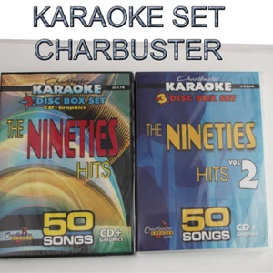 KARAOKE CDG CHARTBUSTER THE NINETIES 5017+5038 VOL1+2 NEW SET w/SONG LIST IN BOX - Picture 1 of 2