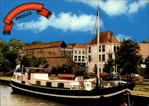 Postkarte Schiff Ship Pannekoekschip in Zwolle Holland Niederlande Postcard - Picture 1 of 2
