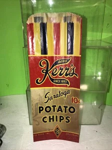 Vintage KERR'S SARATOGA POTATO CHIPS BAGS Wax Paper Vendor Bag Baltimore 1 Bags - Picture 1 of 10