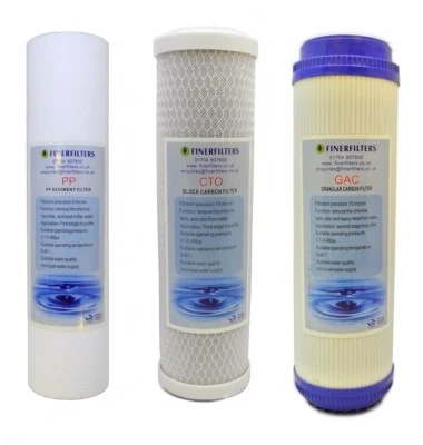 RO Replacement Water Filters 10" x 2.5" Drop In PP Sediment, GAC, Carbon Block - Image 1 of 3