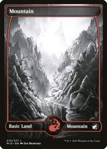 1x - MOUNTAIN - #275 - Full Art - Innistrad: Midnight Hunt - NM MTG - Picture 1 of 1