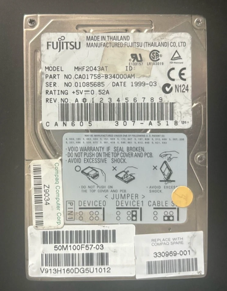 Fujitsu 4 GB 2.5 in Form Factor Internal Hard Disk Drives for sale