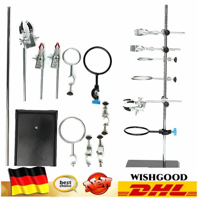 60cm Laborstativ Platte Stab Klemme Muffe Stativmaterial K??hlerhalter Eisen Kit - Bild 1 von 4