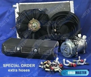 UNIVERSAL UNDERDASH AIR CONDITIONER KIT 450 SPECIAL extra hoses & ELECT HARNESS - Picture 1 of 12
