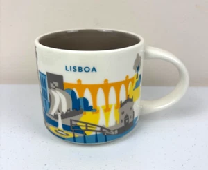 Nueva taza de café Starbucks You are Here Collection YAH 14 oz 2020 Lisboa Portugal - Imagen 1 de 5