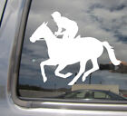 Thoroughbred Horse Racing - Race Jockey Car Window Vinyl Decal Sticker 04123