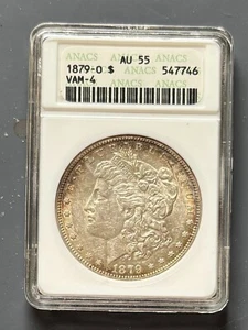 1879 O Morgan Silver Dollar ANACS AU-55 VAM 4 Top 100 - Picture 1 of 2