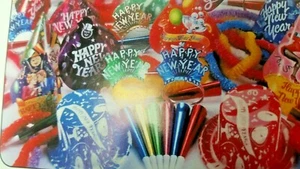 (KIT FOR TEN PEOPLE) NEW YEAR'S EVE/EVENT PARTY KIT ASSORTED COLORS/HATS/LEIS - Picture 1 of 1