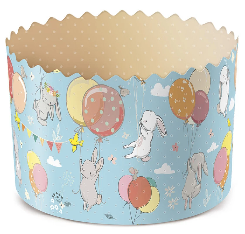 Бумажная форма для куличей Зайцы, 6 шт. / Backform für Osterkuchen 6 Stk - Bild 1 von 1