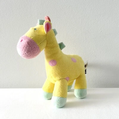 Juguete Manhattan JINGLE JUNGLE Jirafa Peluche Bebé Lovey Amarillo Rosa Lunares Difícil de Encontrar Foto 1 de 4