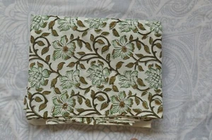 2.5 Yard New Floral Pure Cotton Indian Hand-Block Fabric Craft Running Print_816 - Picture 1 of 10