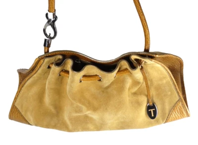 TOD'S Tods Shoulder Bag Handbag Suede Leather Tan Vintage RARE - Image 1 of 4
