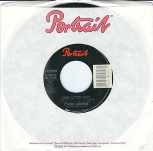 CYNDI LAUPER Time After Time 7" Vinyl 1983 Portrait 37-04432 NM Jukebox Classic - Imagen 1 de 3
