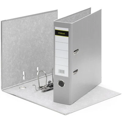 MIDORI © 10 x Ordner A4 8 cm PP Kunststoff Grau Aktenordner Briefordner Breit 80 mm