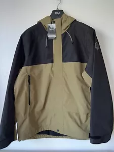 M&S Mens Coat Jacket Waterproof Hood Anorak Stormwear Khaki Size 2XL 47-49” - Picture 1 of 8