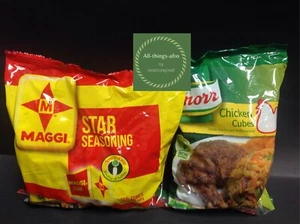 1 KNORR Cubi Stock Nigeriani POLLO e 1 MAGGIE STAR CUBI - Foto 1 di 1