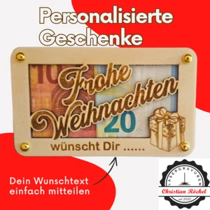 Geldgeschenk Personalisiertes Geldgeschenk Weihnachten mit Wunschtext Christmas - Bild 1 von 4