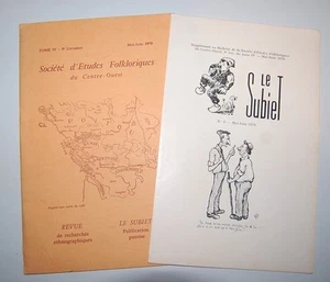 SOCIETE D'ETUDES FOLKLORIQUES DU CENTRE OUEST + LE SUBIET 1970 Mai-Juin - Bild 1 von 1