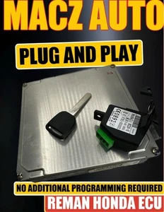 PROGRAMMED KEY 04-05 HONDA CIVIC LX ATX ECM ECU CONTROL MODULE 37820-PLM-A73 - Picture 1 of 1