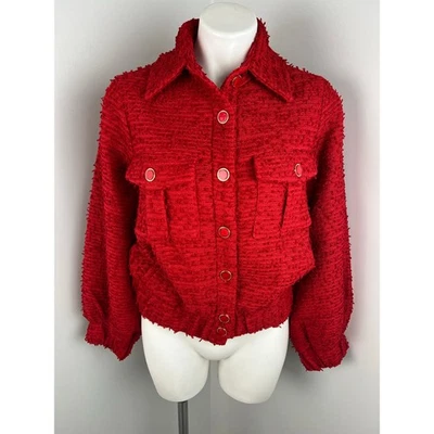 Куртка Endless Rose с двойным карманом красная твидовая XS - Изображение 1 из 4