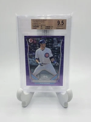 Tarjeta de novato BGS 9,5 - 2014 Bowman cromada Kris Bryant Purple Ice - RC/99 Cubs Foto 1 de 3