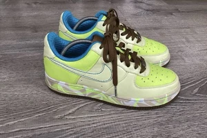 Nike Air Force 1 XXV Premium '07 Swirl Lime Leather Womens Size 8 Sneakers Shoes - Picture 1 of 14