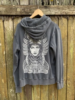 shepard fairey OBEY * PEACE GODDESS Charcoal thermal Sweatshirt Hoodie XL unisex - Image 1 of 4