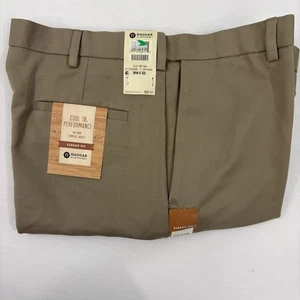 Haggar Pants Men’s 36X32 Khaki Cool 18 Pro 4 Way Stretch Classic Performance New - Picture 1 of 19