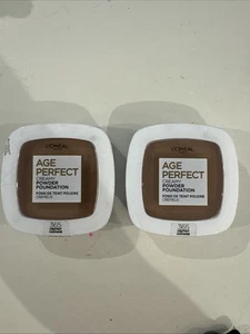 TWO L'Oreal Paris Age Perfect Creamy Powder Foundation Compact 365 Chestnut B17 - Picture 1 of 2