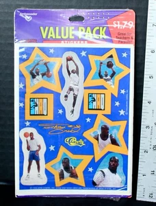 NIP Shaquille O'Neal STICKER VALUE PACK- 8 SHEETS- VINTAGE 1993 HALLMARK - Picture 1 of 3