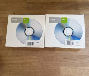 2 Packages Of Apple DVD- R 8x Speed Media Five Pack M9472G/A Recordable Disk - Picture 1 of 8
