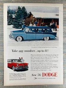 Dodge Custom Sierra Station Wagon Lucille Ball Desi Arnaz 1956 Vintage Print Ad - Picture 1 of 1