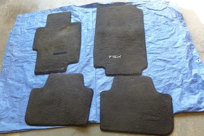2004-2008 Acura TSX Factory Carpet Floor Mats Set of 4 Black / Charcoal OEM — 第 1/4 张图片