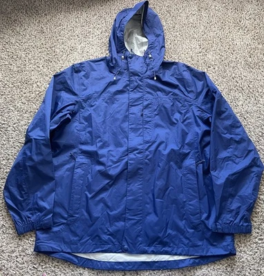 LL Bean Trail Model Chaqueta de Lluvia Para Hombres XL Alto Azul Cremallera Completa 268317 Foto 1 de 4