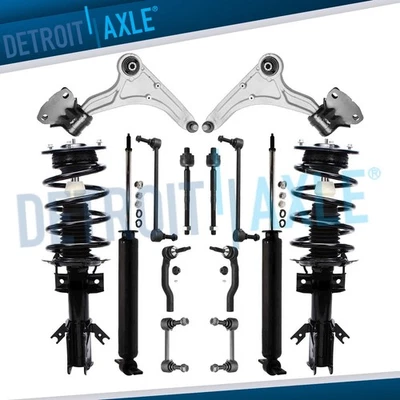 Front Struts Rear Shocks Control Arms Sway Bars Tie Rods for 2013-20 Ford Fusion - Image 1 of 4