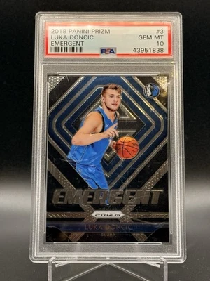2018-19 Luka Doncic Panini Prizm Emergent #3 Dallas Mavericks RC PSA 10 GEM MT Foto 1 de 2