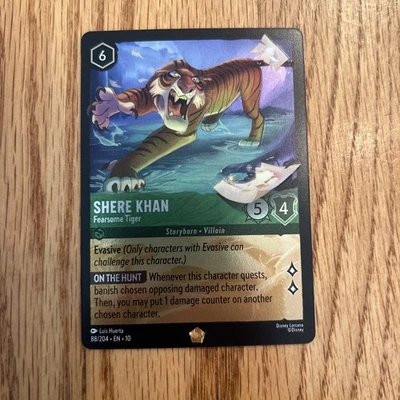 Disney Lorcana - SHERE KHAN Fearsome Tiger -Cold Foil - 88/204 - Image 1 of 2