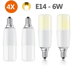 6W LED bulb lampe warm white  E14  T37 Stick 2700K daylight 4pcs - Picture 1 of 6