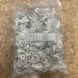 Ring Terminal, 16-14AWG, 1/4" Stud Size, Non Insulated, Brazed Seam, 1000 PK - Picture 1 of 6