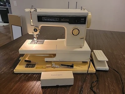 Sears Kenmore 10 Sewing Machine • Model 158 • Clean/Tested • Inc Pedal + Case - Image 1 of 4