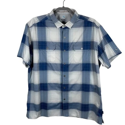 Camisa KUHL Para Hombre XL Response Cuadros Ligera Manga Corta Abotonada Exterior Foto 1 de 4